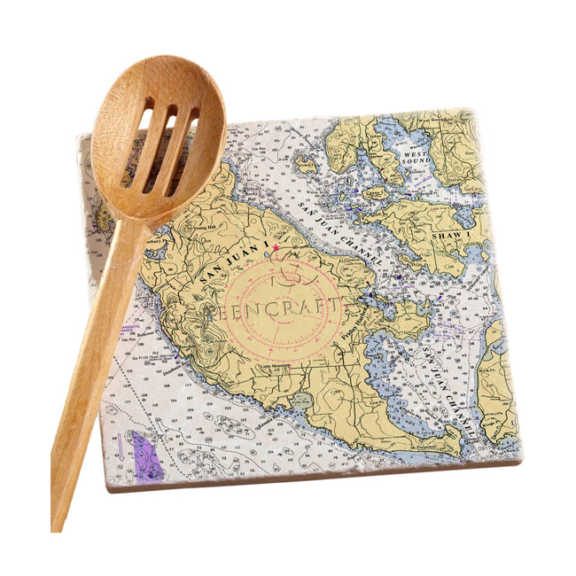 San Juan Island, WA -  Marble Trivet
