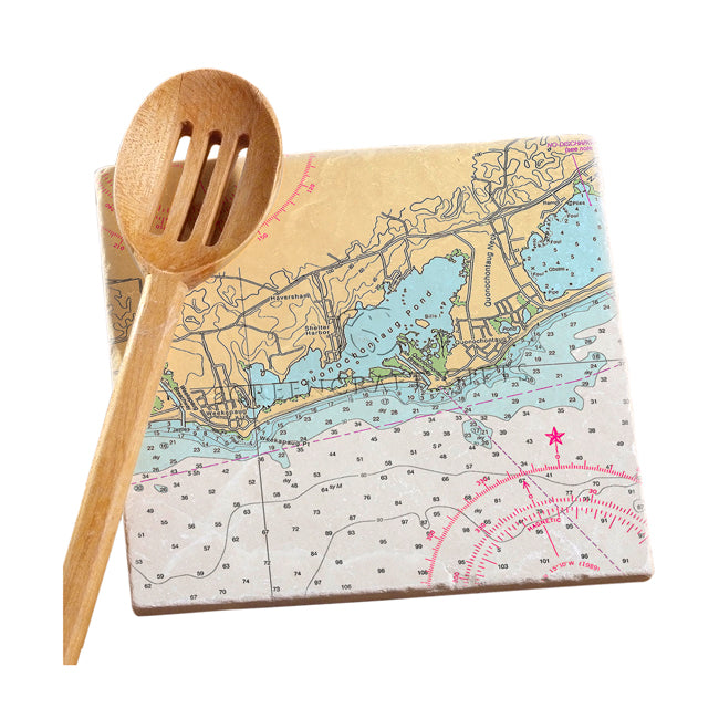 Quonochontaug, RI - Marble Trivet