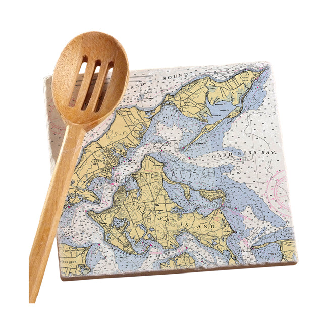 Gardiners Bay, NY - Marble Trivet