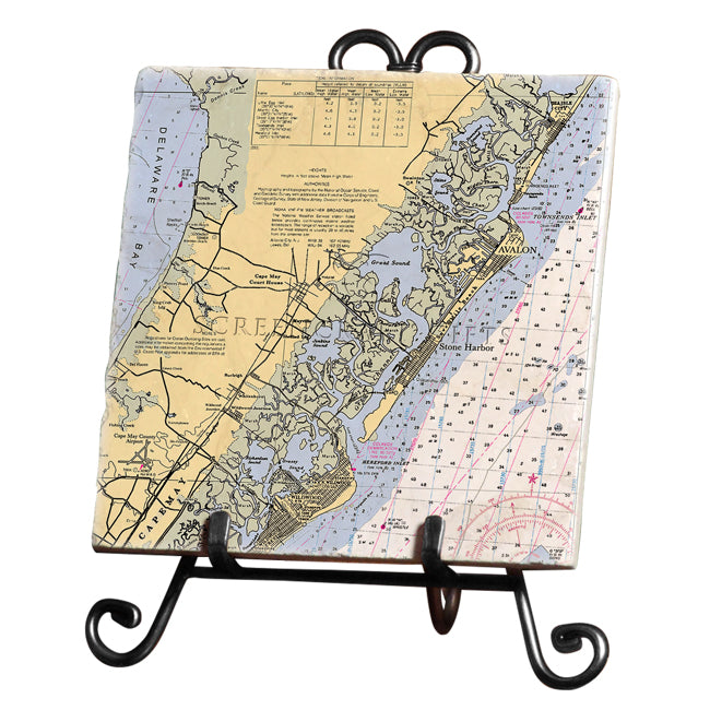 Stone Harbor, NJ - Marble Trivet