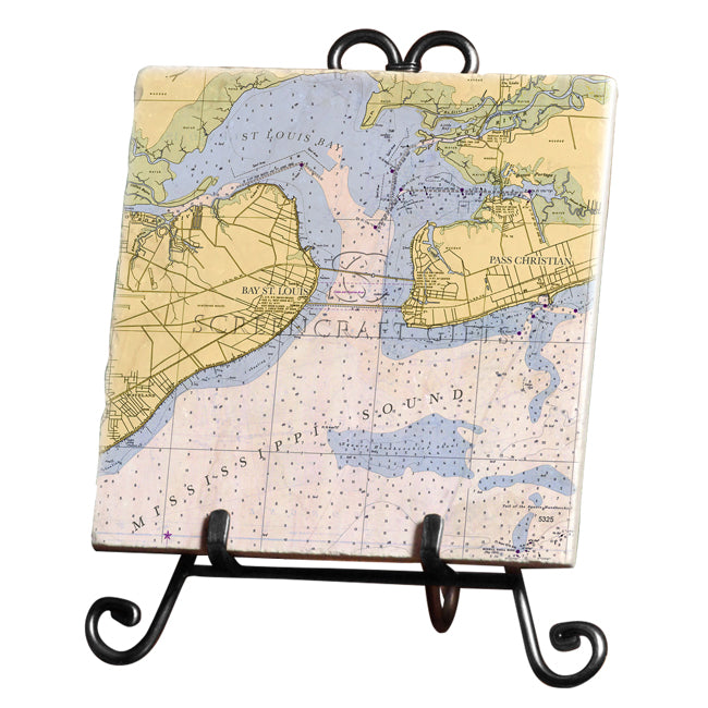 St. Louis Bay, MS - Marble Trivet