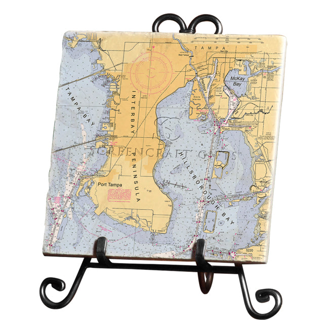 Tampa Bay, FL- Marble Trivet