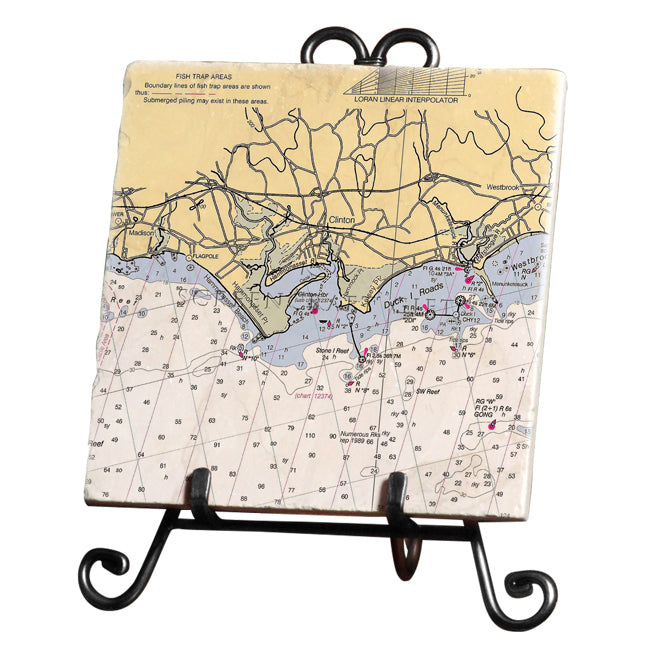 Clinton, CT - Marble Trivet