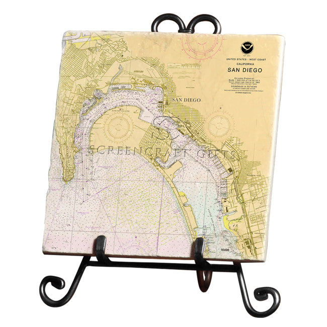 San Diego, CA -  Marble Trivet