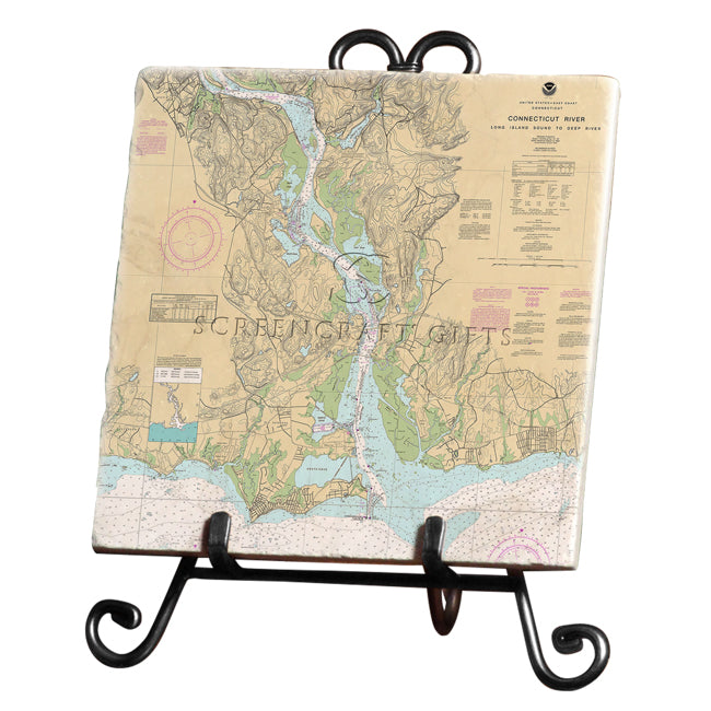 Connecticut River- Marble Trivet