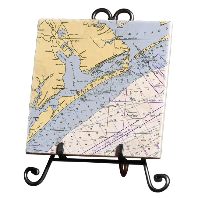 Matagorda Island, TX- Marble Trivet