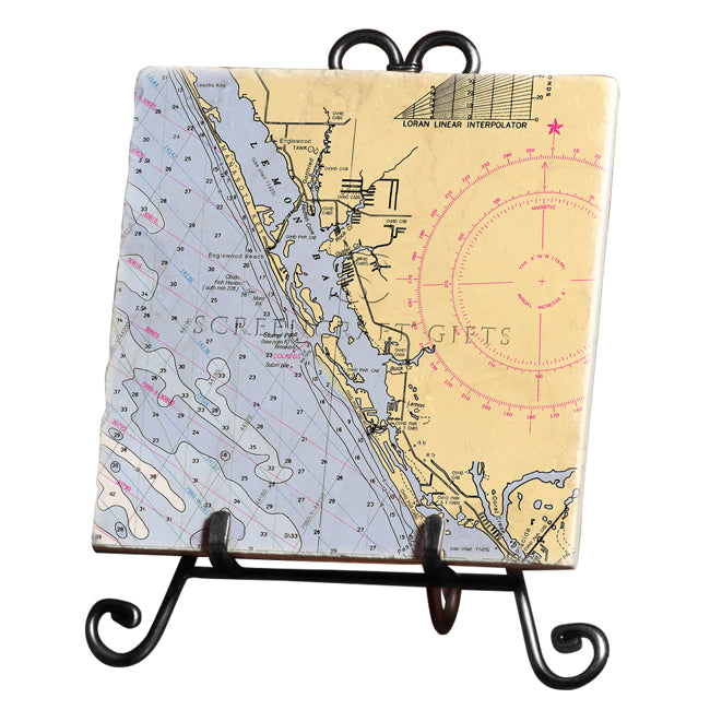 Manasota Key, FL  - Marble Trivet