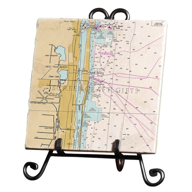 West Palm Beach, FL- Marble Trivet