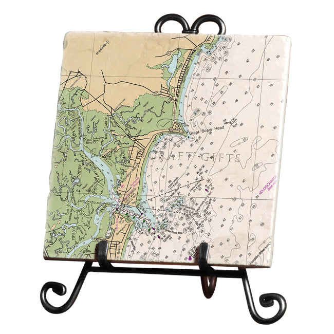 Hampton, NH  - Marble Trivet