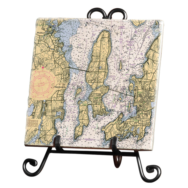 Wickford to Newport, RI- Marble Trivet