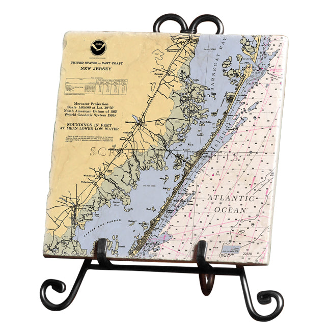 Long Beach Island, NJ- Marble Trivet