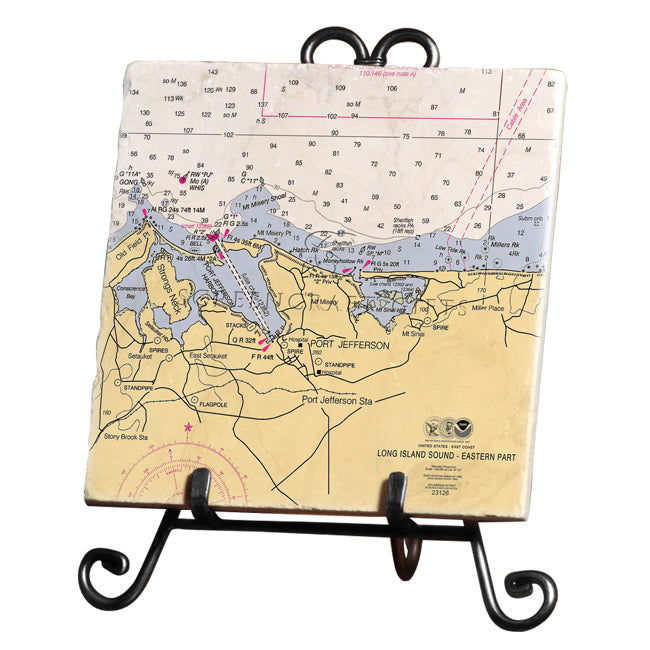 Port Jefferson, NY  - Marble Trivet