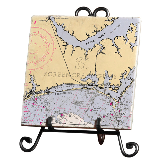 Emerald Isle, NC - Marble Trivet