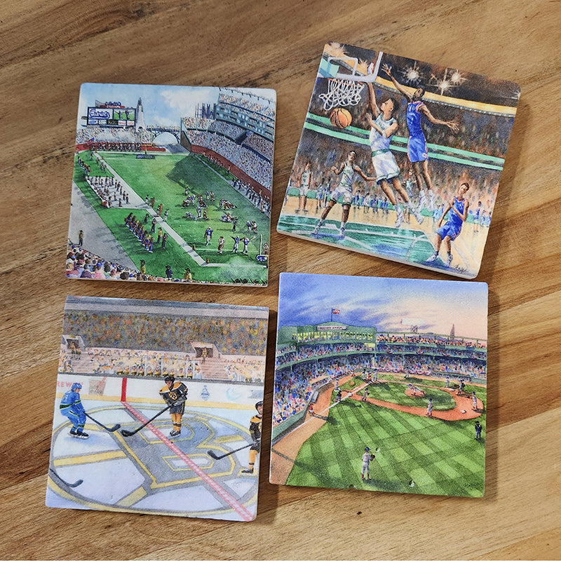 Boston Sports Teams - Set of 4 coasters