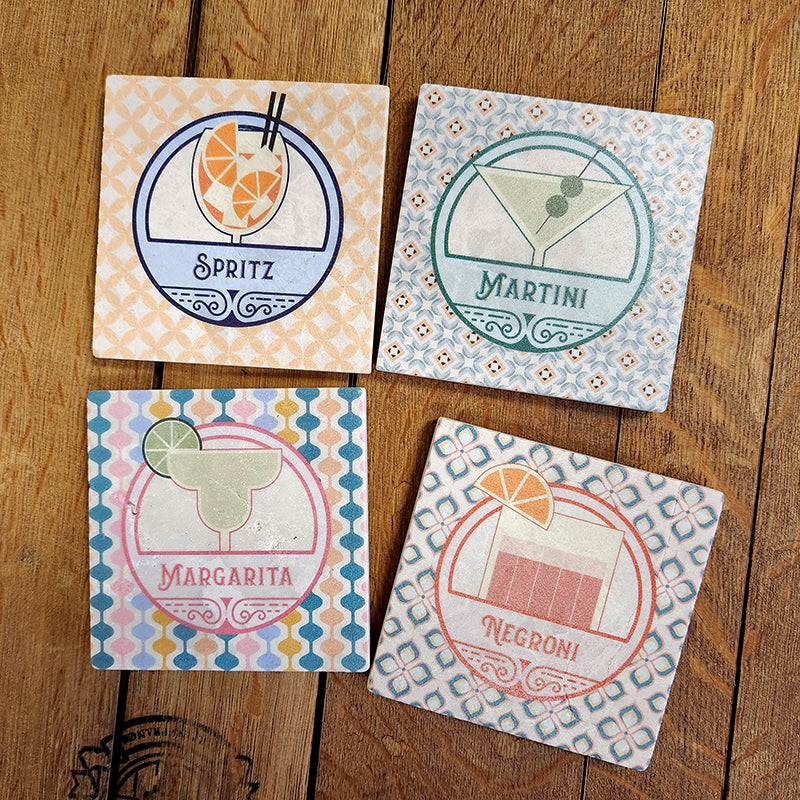 Classic Coctails - Set of 4 coasters