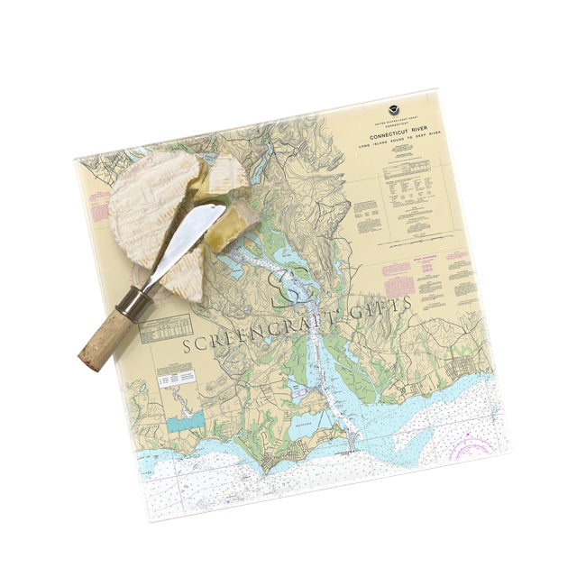 Connecticut River- Glass Prep and Serve Board