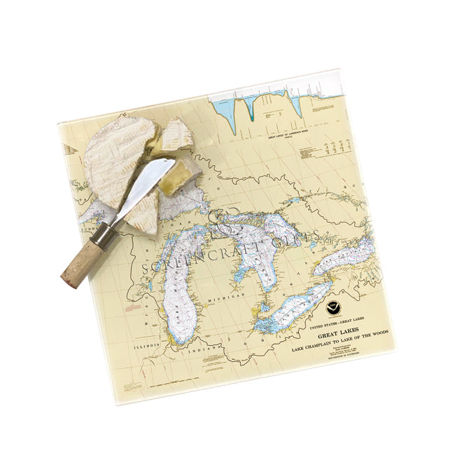 The Great Lakes - Glass Prep and Serve Board