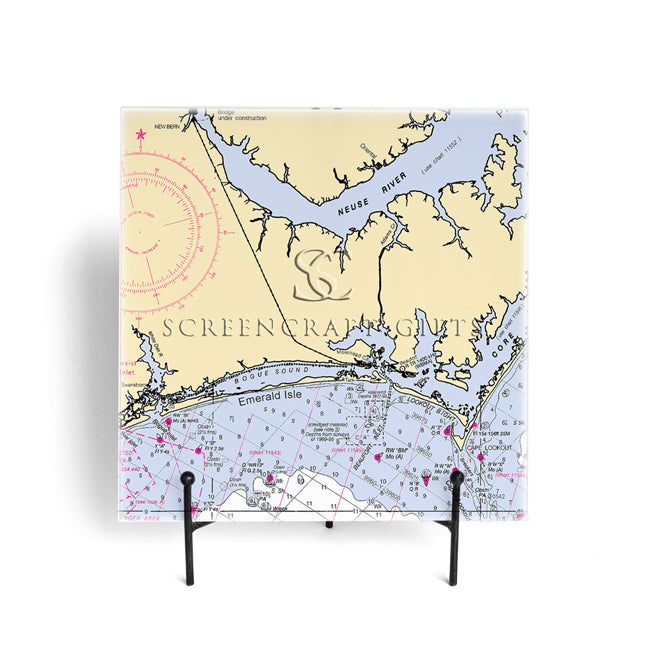 Emerald Isle, NC - Glass Prep and Serve Board