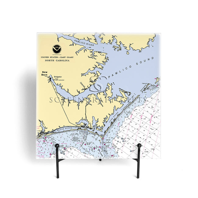 New Bern, NC - Glass Prep and Serve Board
