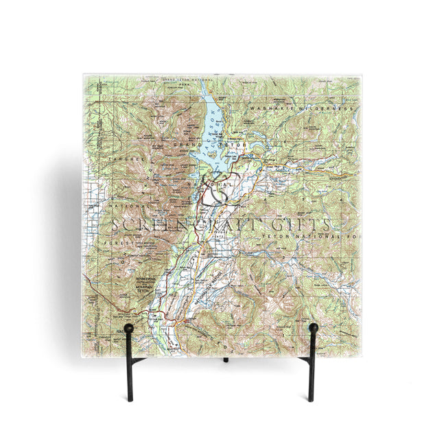 Grand Teton National Park-  Glass Prep and Serve Board