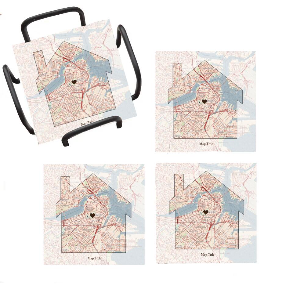 House Map w/ Live Preview - Marble Coaster Set