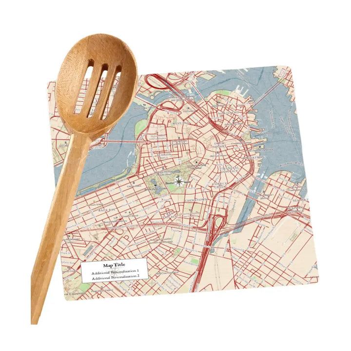 Classic Map w/ Live Preview - Marble Trivet