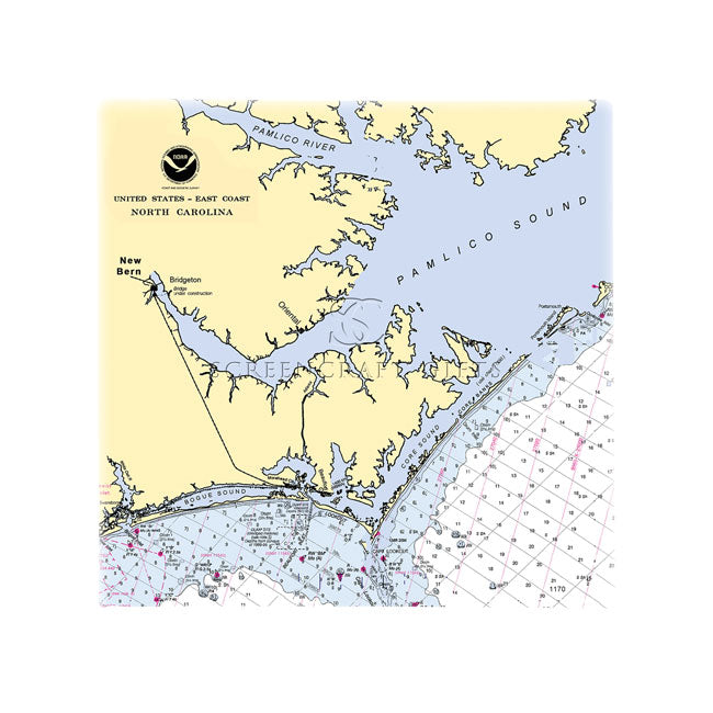 New Bern, NC - Wall Canvas