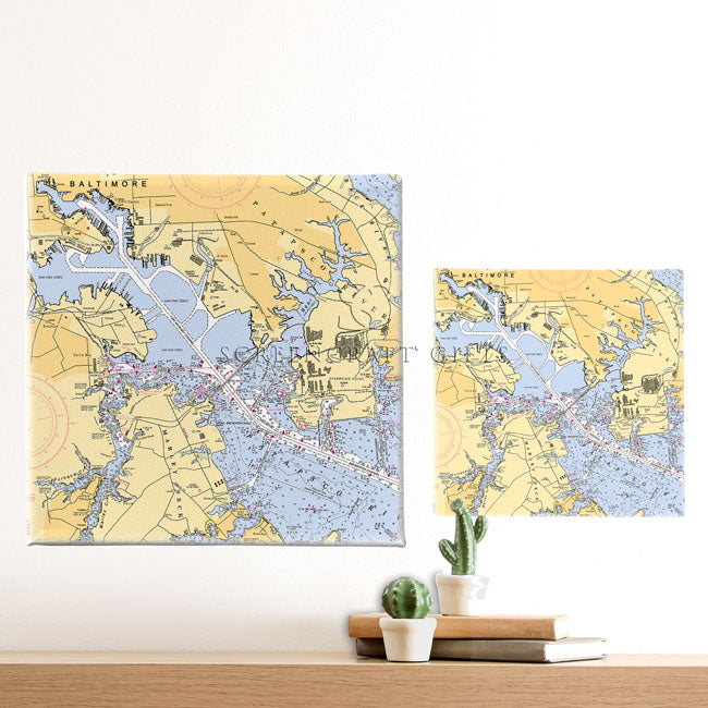 Baltimore, MD - Wall Canvas