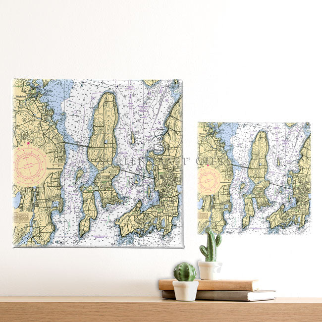 Wickford to Newport, RI- Wall Canvas