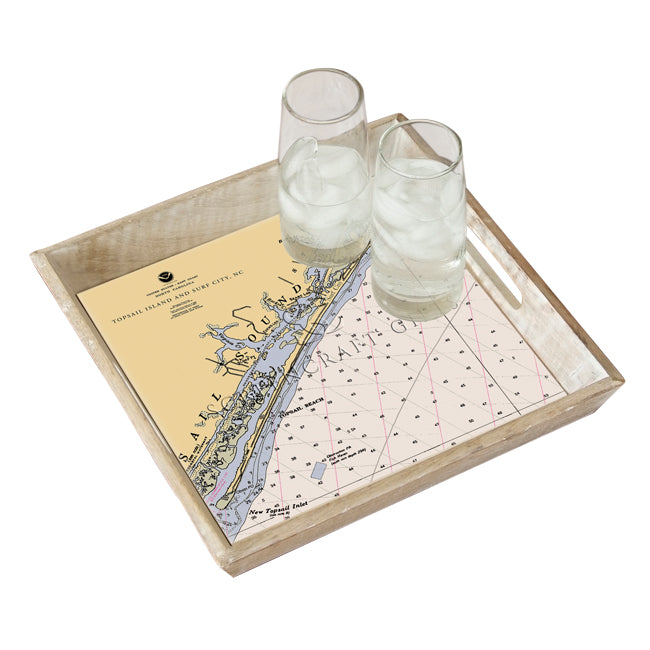 Surf City, NC  - Wood Serving Tray
