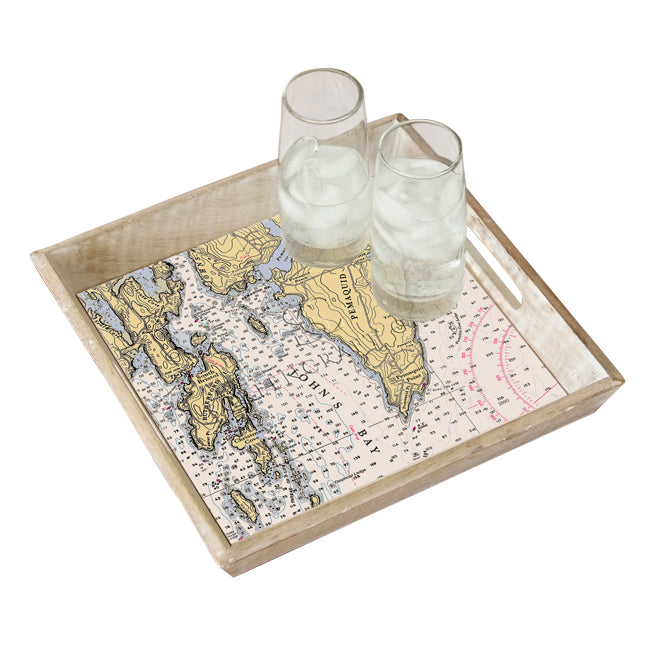 Pemaquid Neck, ME - Wood Serving Tray