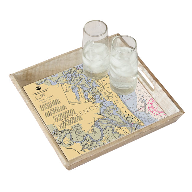 Amelia Island, FL - Wood Serving Tray
