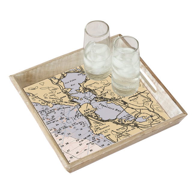 San Francisco, CA -  Wood Serving Tray