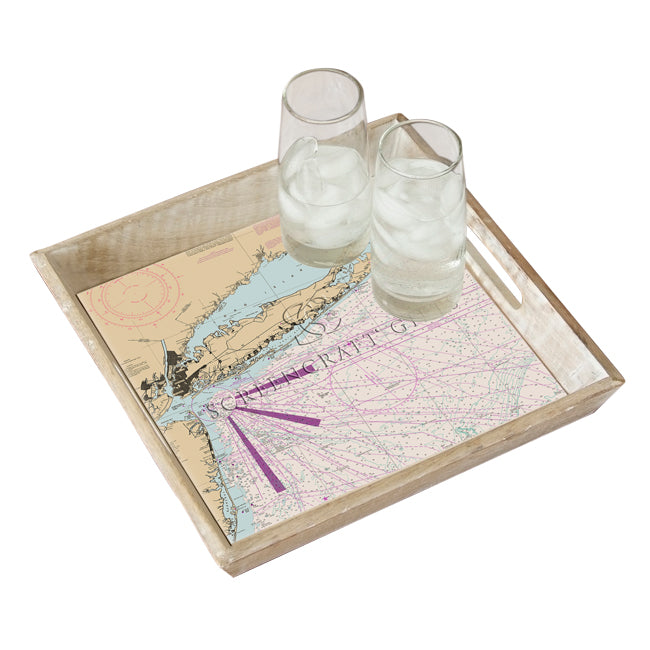 Long Island, NY  - Wood Serving Tray
