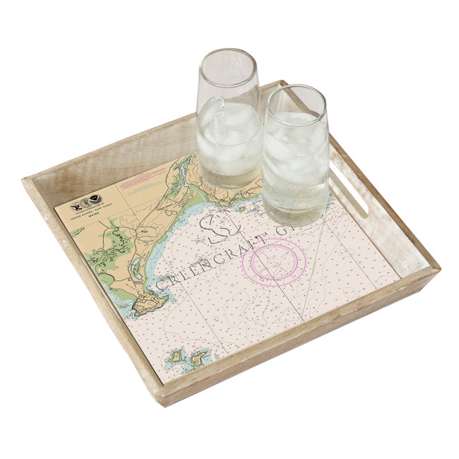 Scarborough, ME  - Wood Serving Tray