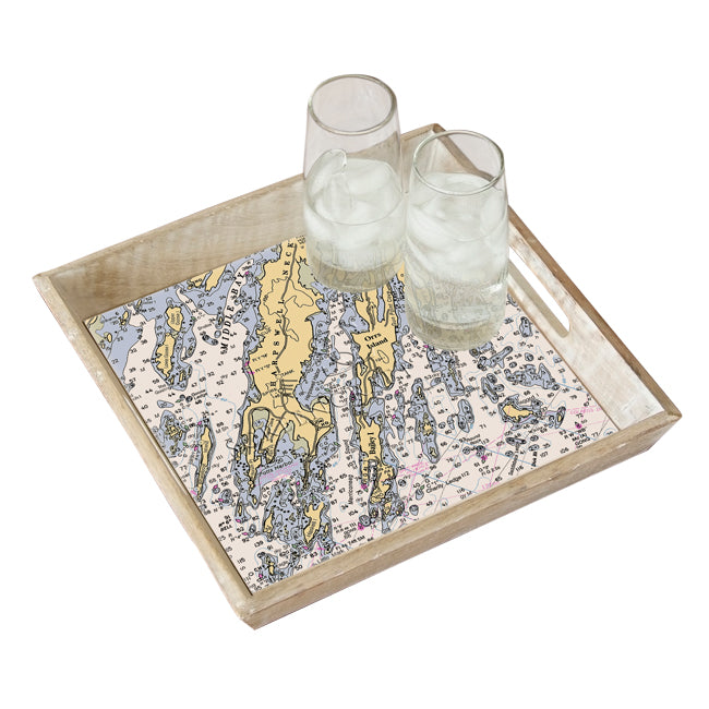 Orrs Island, ME - Wood Serving Tray