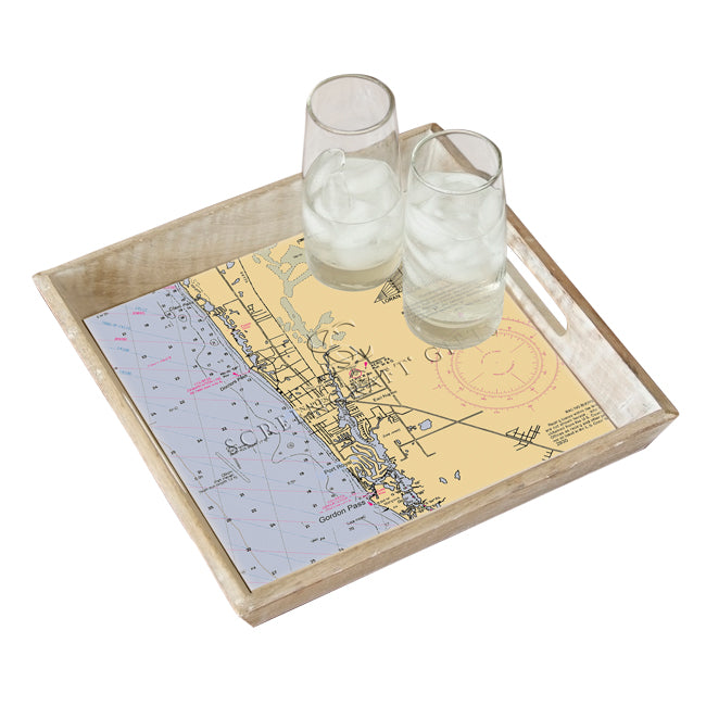 Naples, FL- Wood Serving Tray