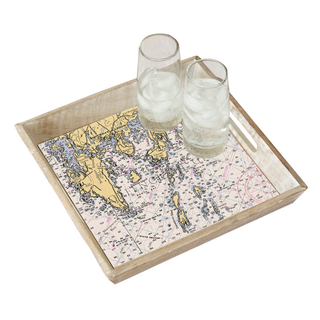 Boothbay Harbor, ME- Wood Serving Tray