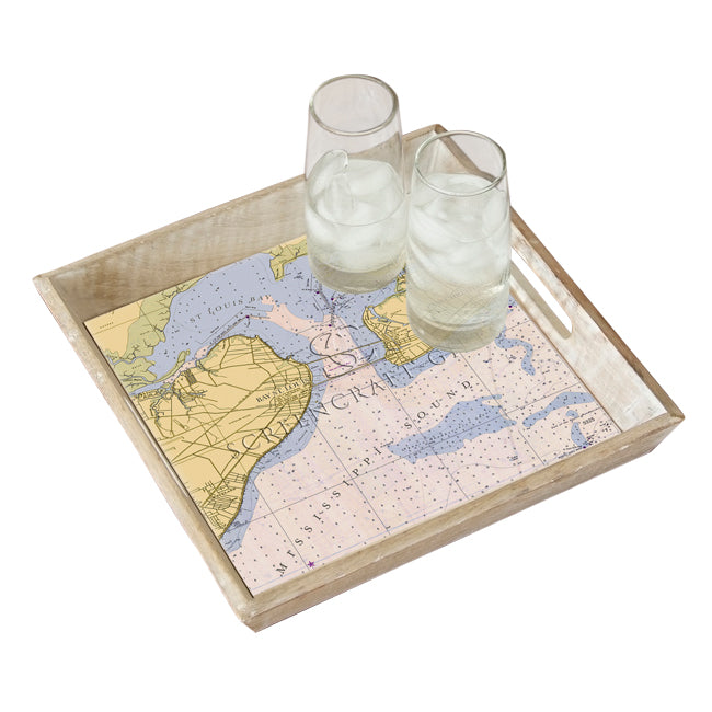 St. Louis Bay, MS - Wood Serving Tray