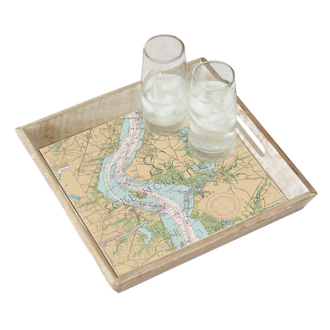 Pennsville, NJ- Wood Serving Tray