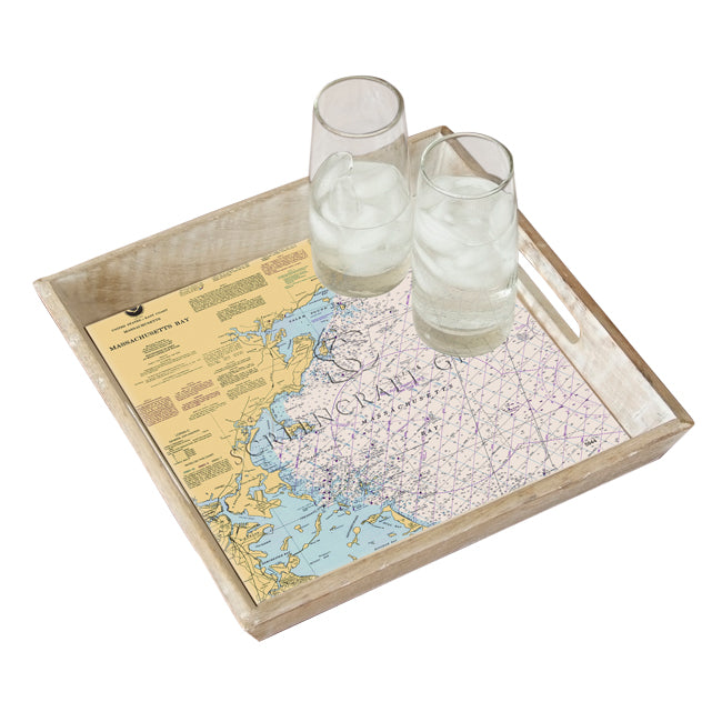 Massachusetts Bay - Wood Serving Tray