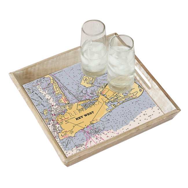 Key West, FL - Wood Serving Tray