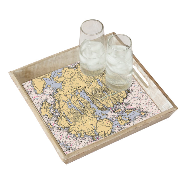 Mount Desert Island, ME - Wood Serving Tray