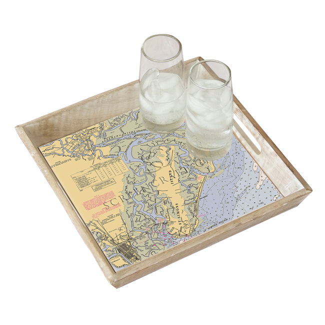 St. Simons Island, GA - Wood Serving Tray