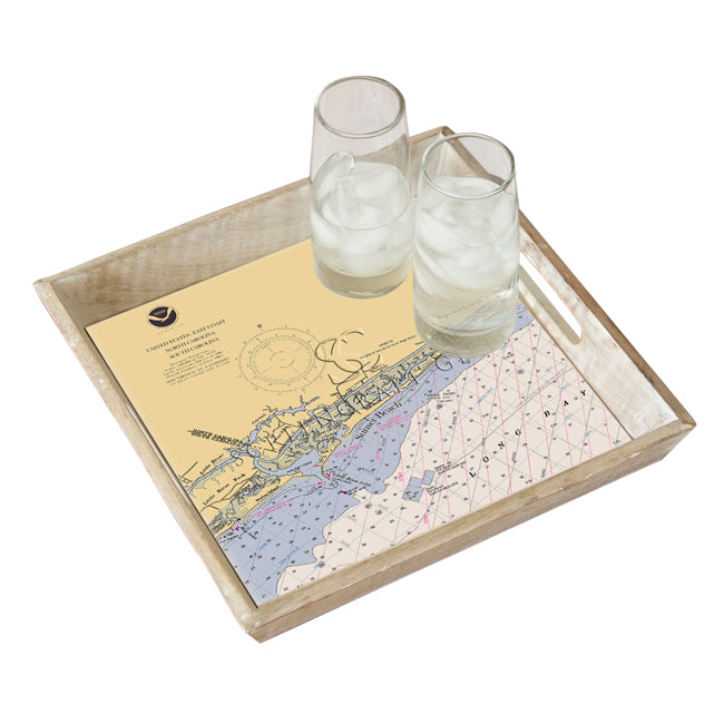 Sunset Beach, NC - Wood Serving Tray