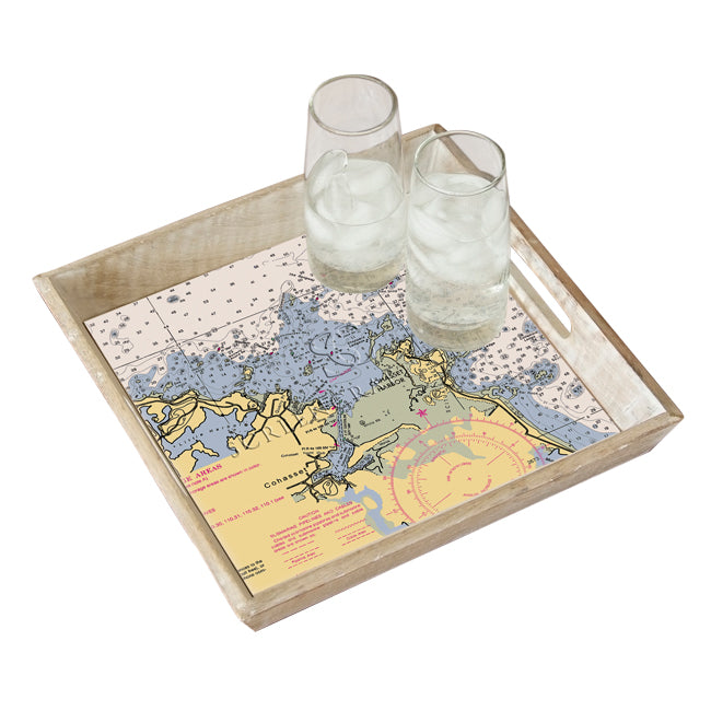 Cohasset, MA  - Wood Serving Tray