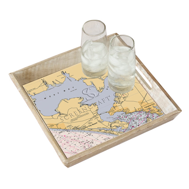 Panama City Beach, FL - Wood Serving Tray