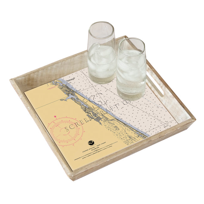 Palm Coast, FL - Wood Serving Tray