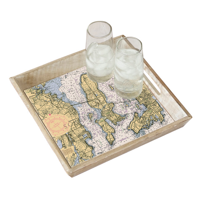 Wickford to Newport, RI- Wood Serving Tray
