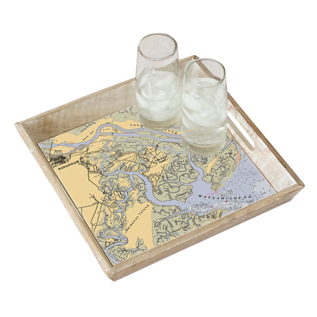 Savannah, GA- Wood Serving Tray
